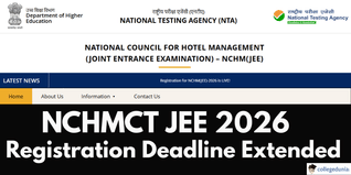 NCHMCT JEE 2026 Registration Extended Till April 1; Apply @nta.ac.in